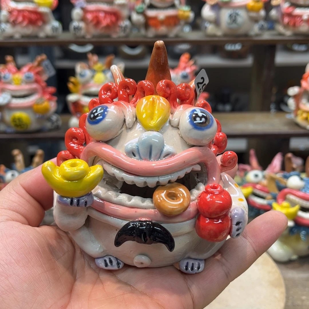 摆件纯手工抽象陶瓷摆件298