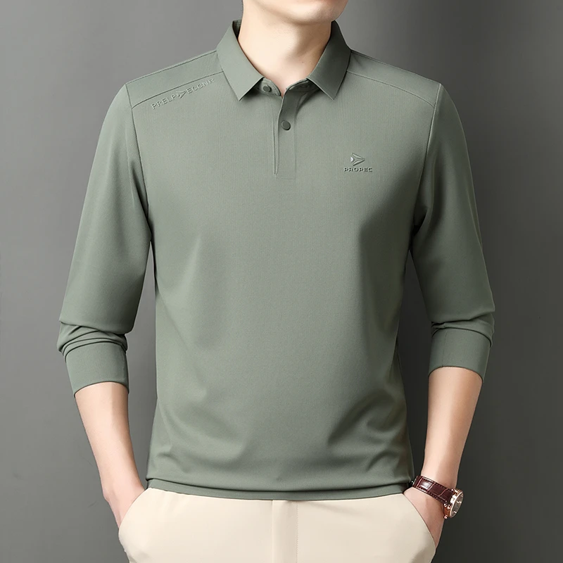 Mexican/稻草人POLO男款男装男士t恤男士长袖polo衫男长袖polo