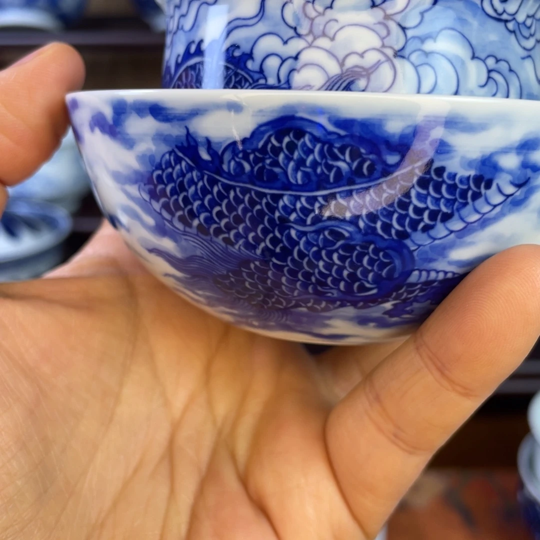 景德镇陶瓷艺术龙普洱杯