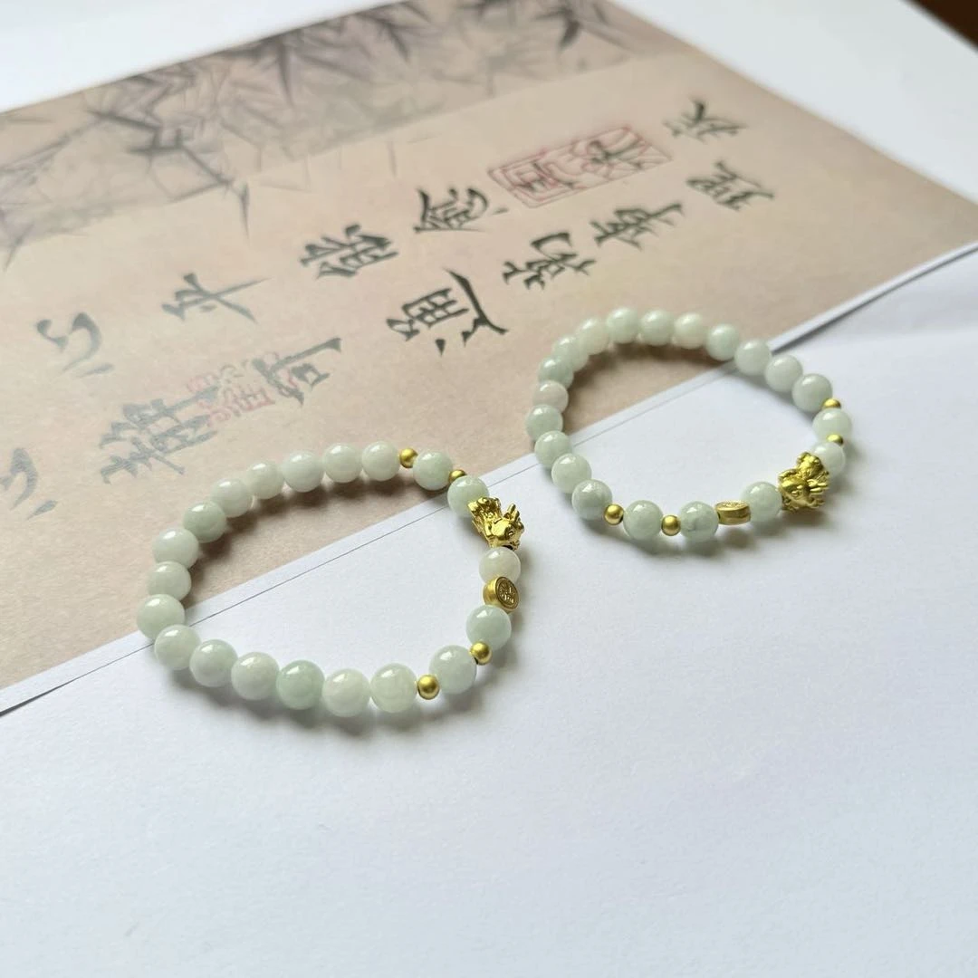 【小宝珠宝】10  T13881-翡翠DIY手串-多样性发一件-7mm
