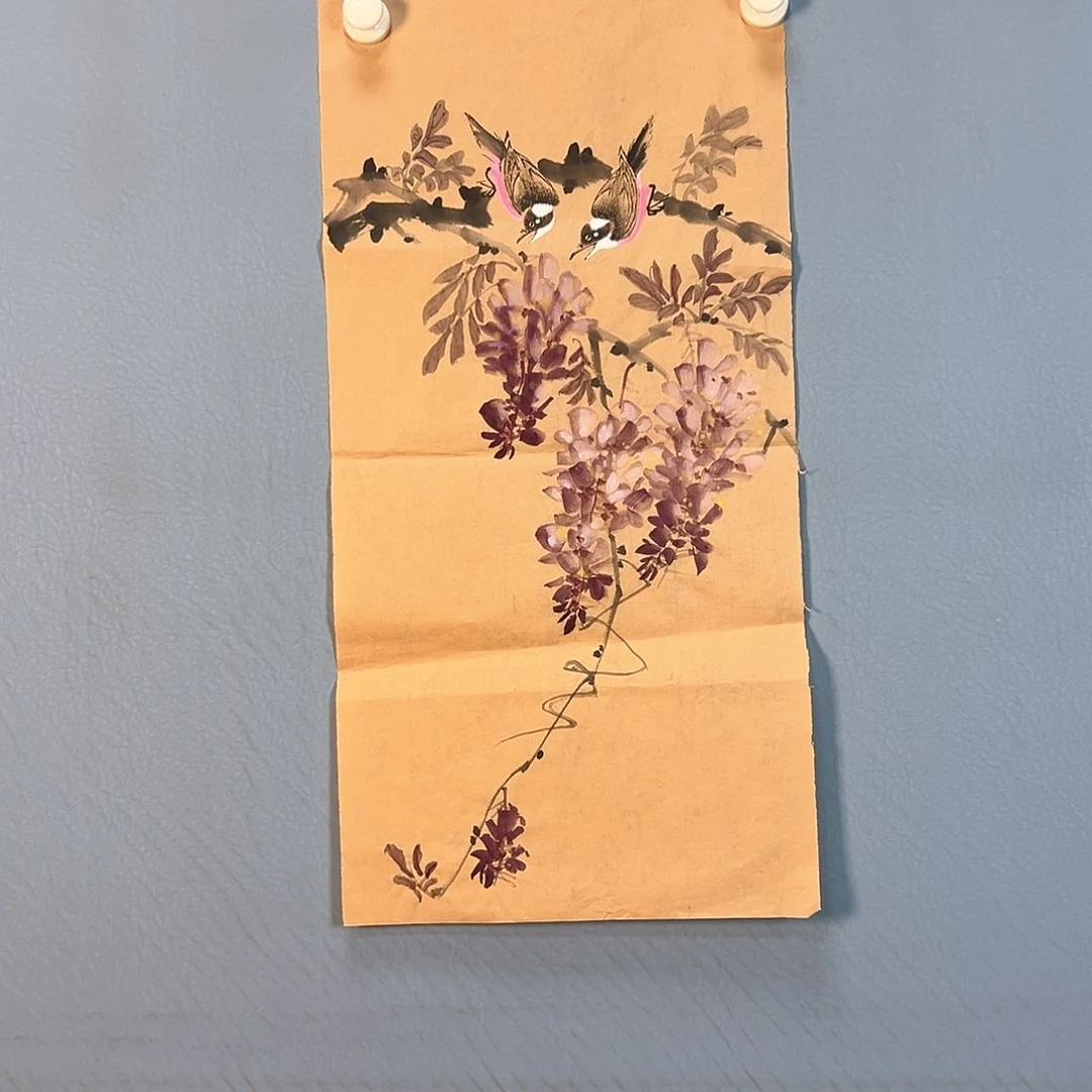 国画474 花鸟在树荫底下