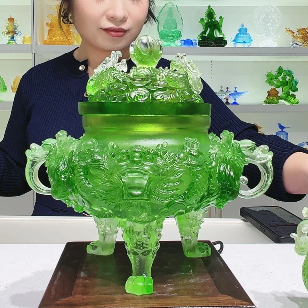 【闪购商品】手工艺品琉璃九龙香炉