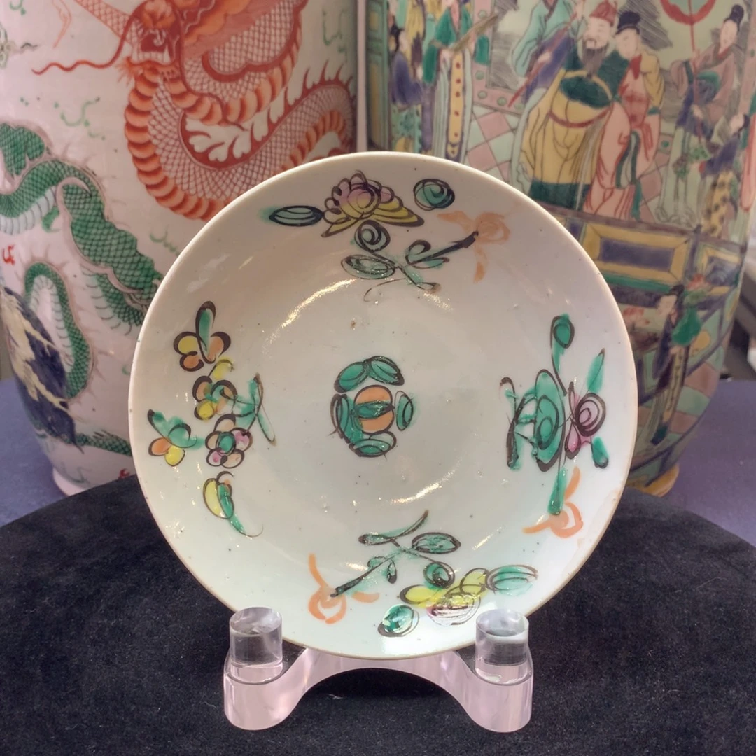陶盘12770瓷器—粉彩四季花卉纹赏盘