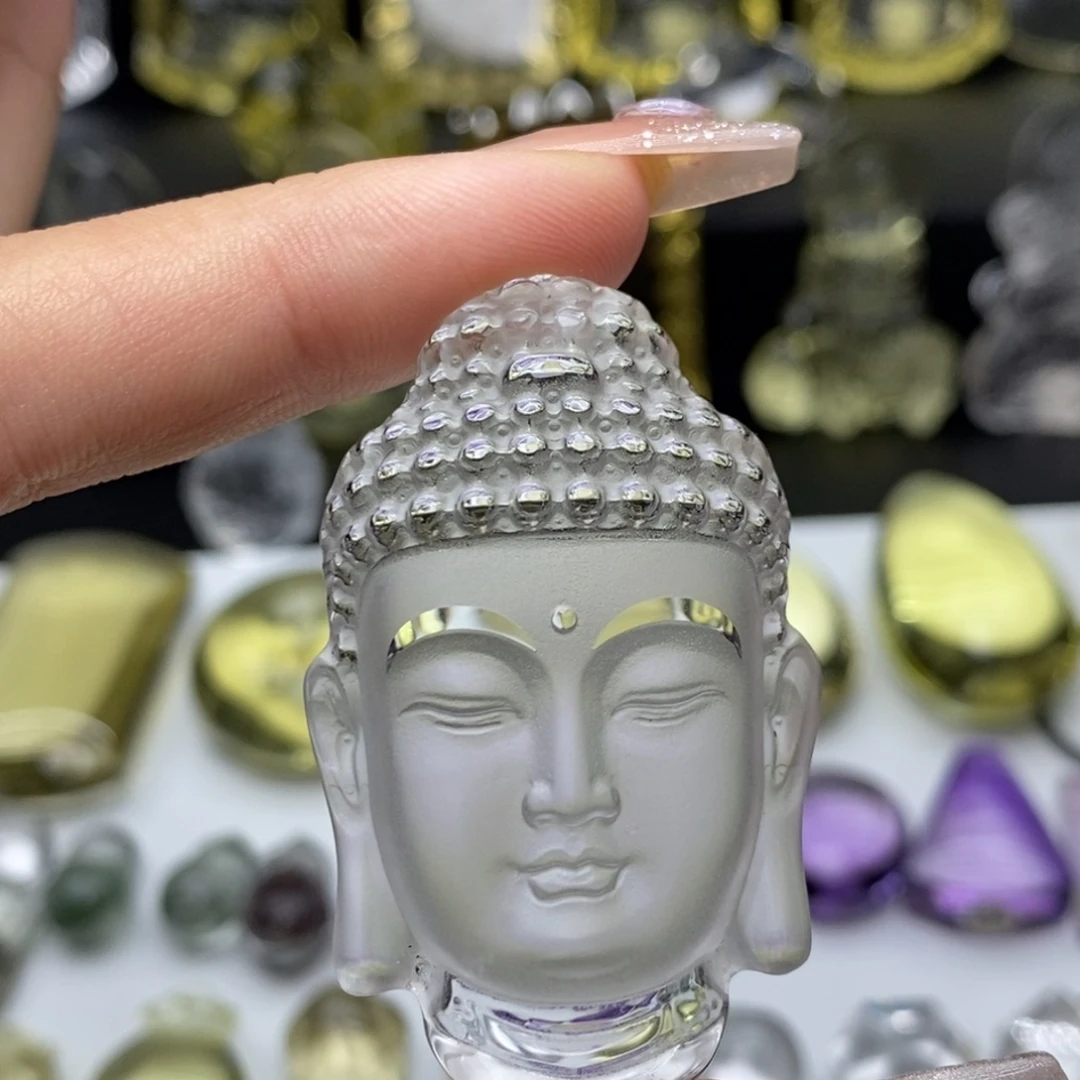 五***门非金属佛首白水吊坠