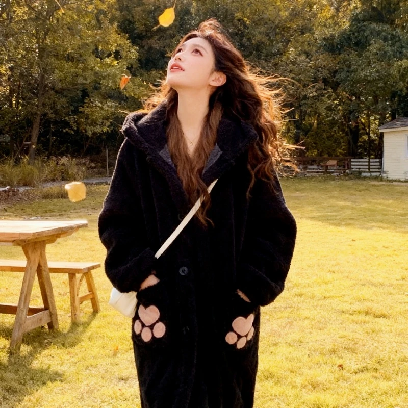 【送】秋冬加绒家居服套装睡衣连帽宽松加厚睡衣女款爆款2025新款