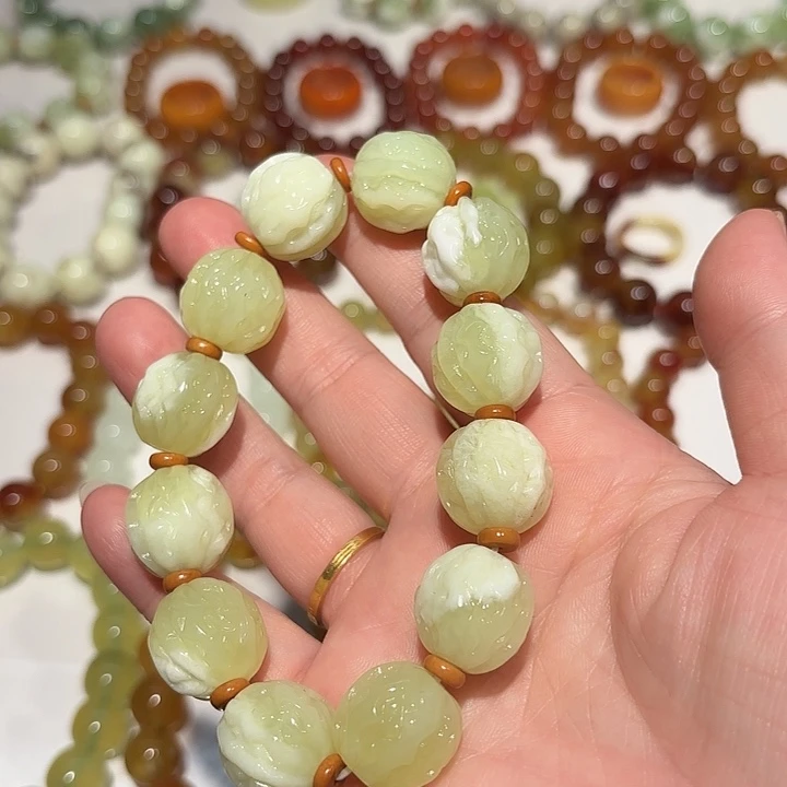 未镶嵌蛇纹石玉手串