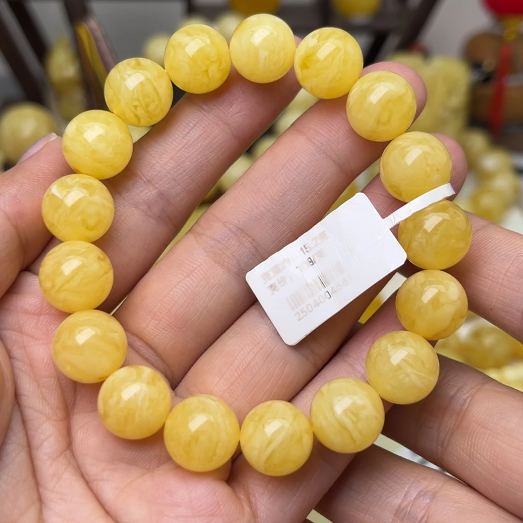 手串蜜蜡未镶嵌11+圆珠手串