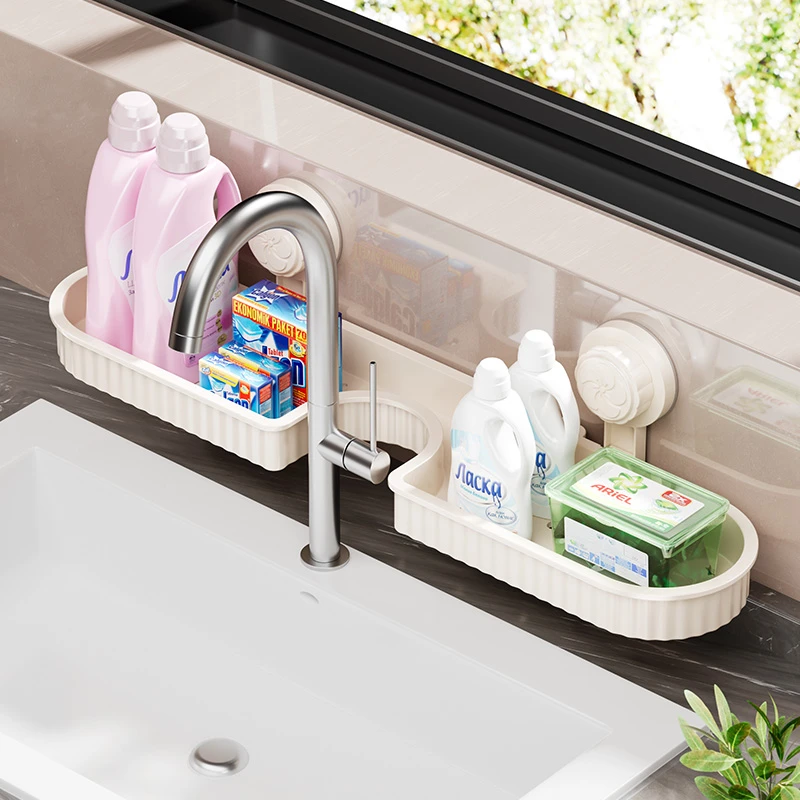 水龙头吸盘置物架卫生间厕所浴室洗手洗漱台墙上收纳壁挂各种神器