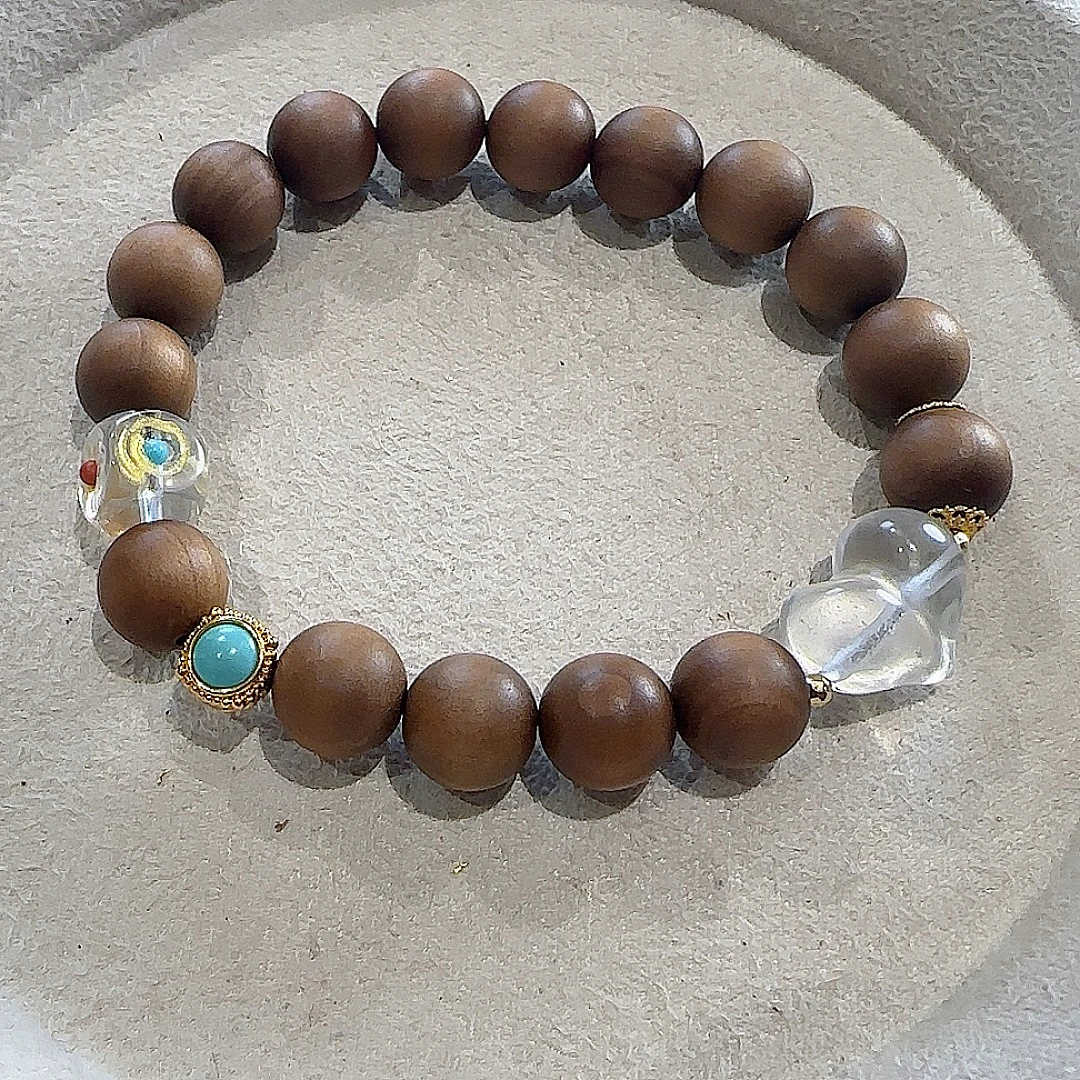 新款正区老山檀精品k18款精品单圈手串