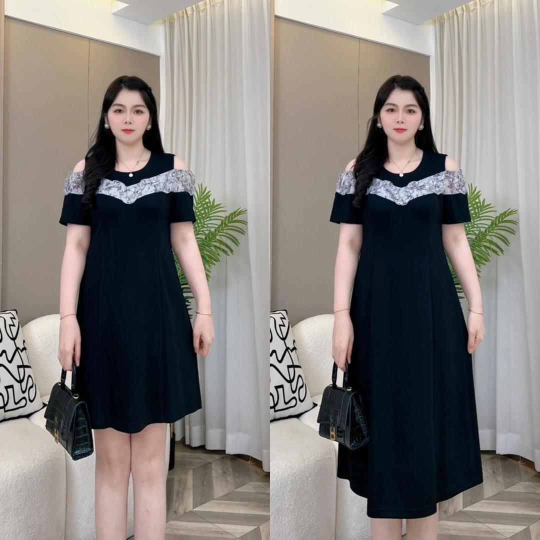 【玲胖胖 简约慵懒】夏季设计感法式气质大码女装连衣裙LPP61815