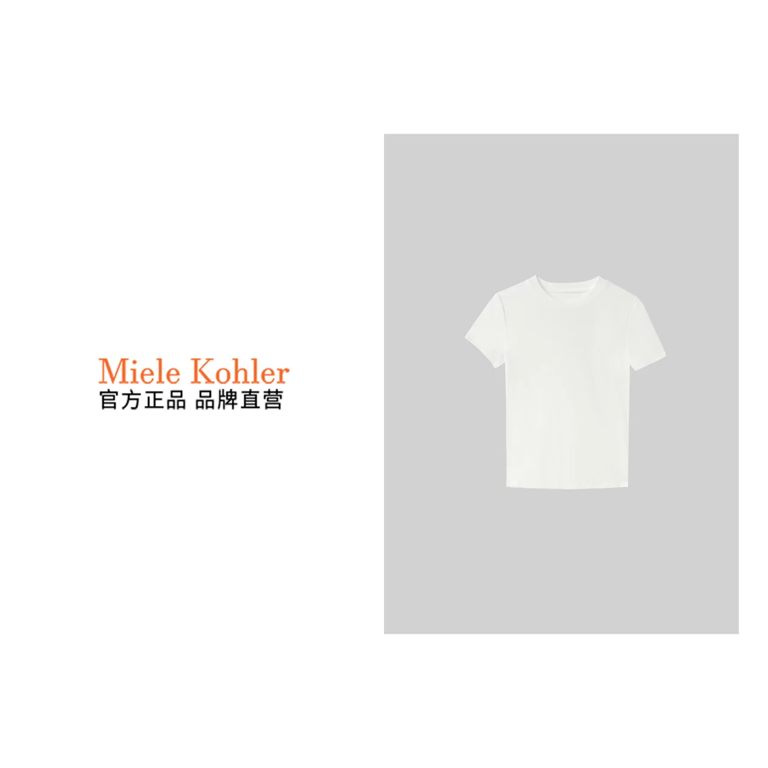 新款时尚简约休闲短袖T恤女休闲百搭上衣MKOMB5115【澳门小源同款】