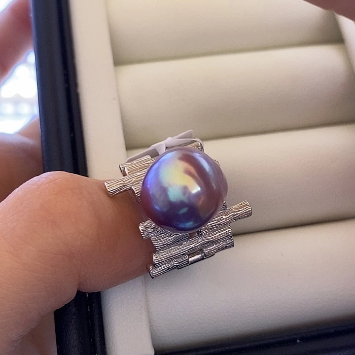 淡水珍珠项链银S925镶嵌