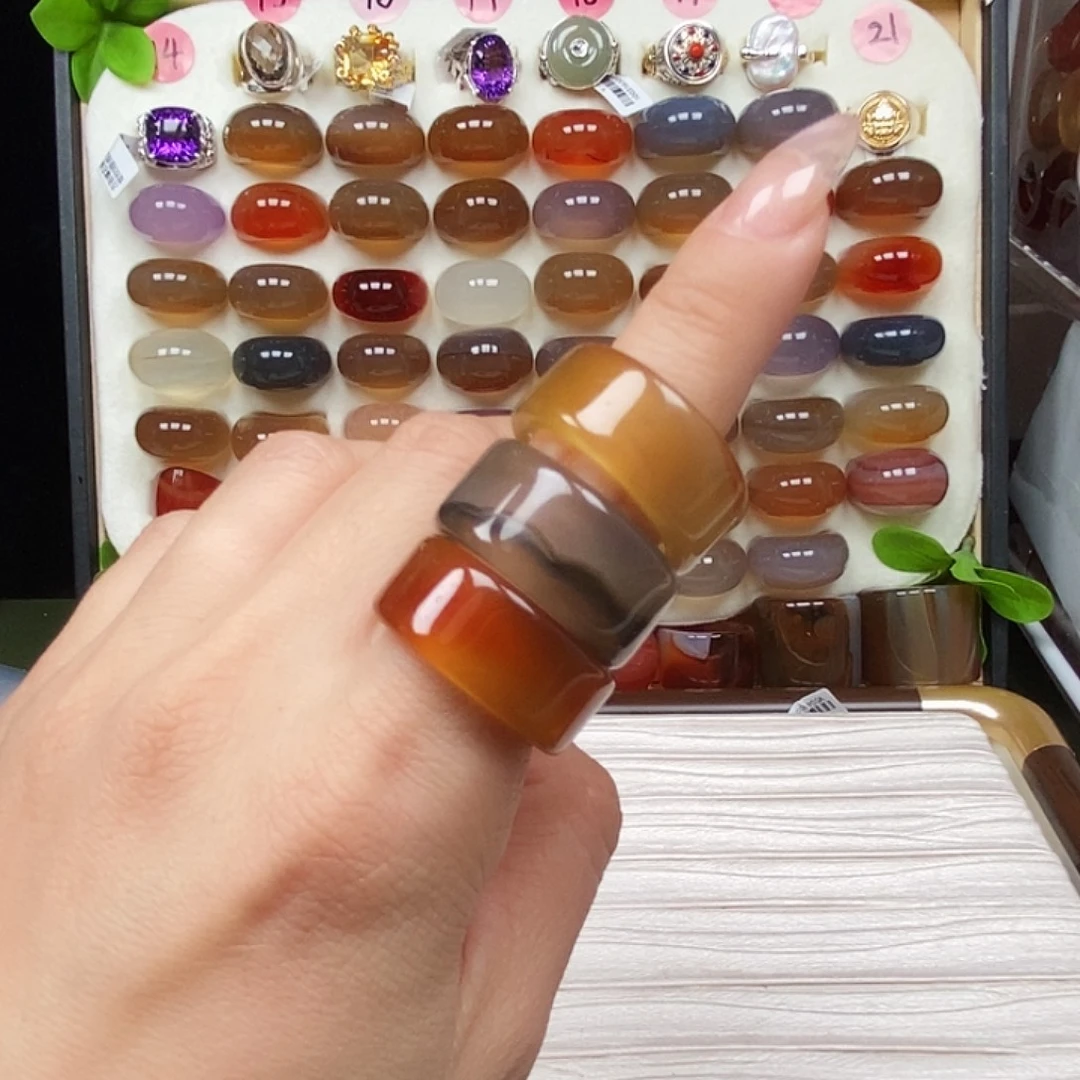 界***外玛瑙/玉髓未镶嵌戒指