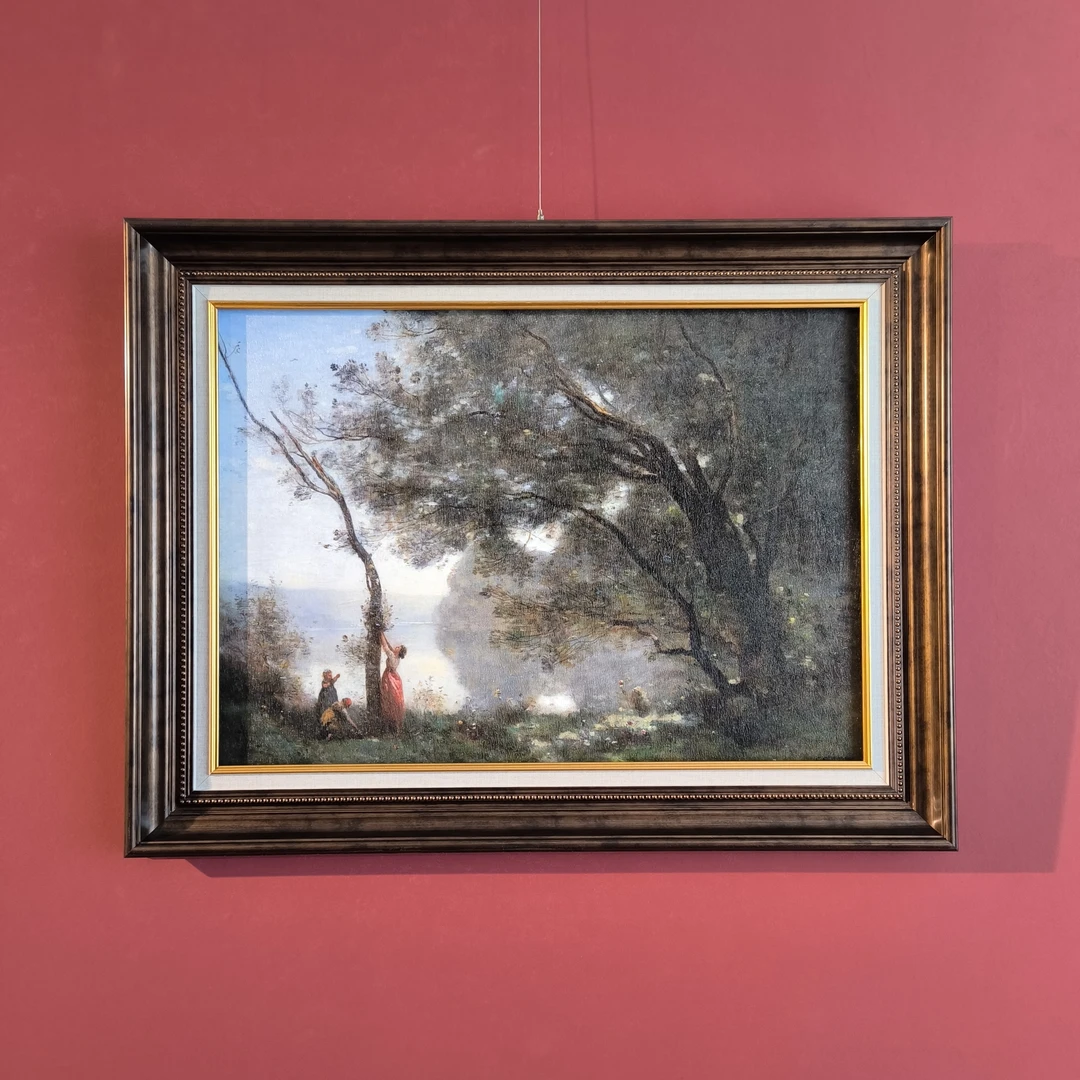 艺术微喷 柯罗 梦特枫丹的回忆 68x88厘米 已配框