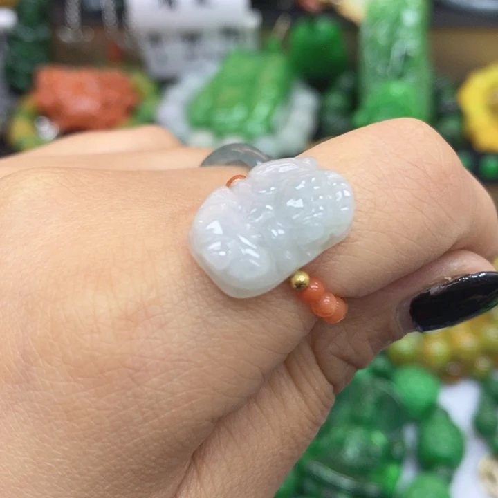 翡翠未镶嵌手链戒指19