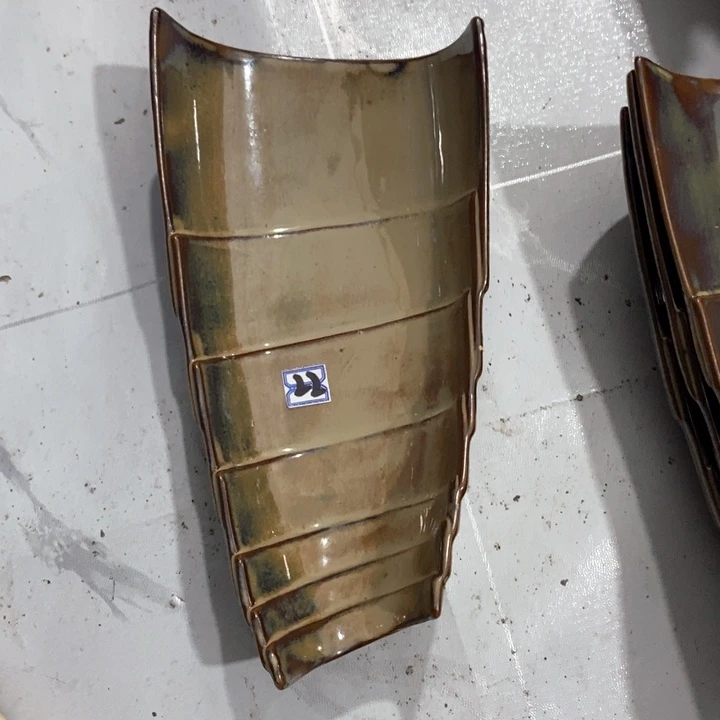 瓷片窑变五厂异形盘一个