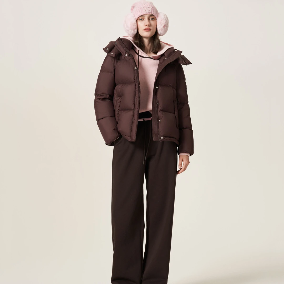 柔雾粉泡芙羽绒服25411AC153347