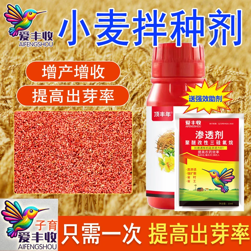 爱丰收小麦拌种剂一拌多防催芽生根提质增产抗重茬高产微生物肥