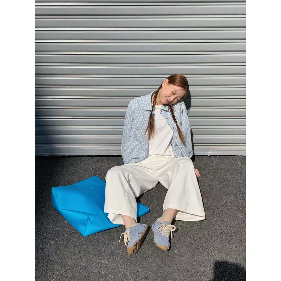 653102#miu系松弛感百搭防晒格子衬衫