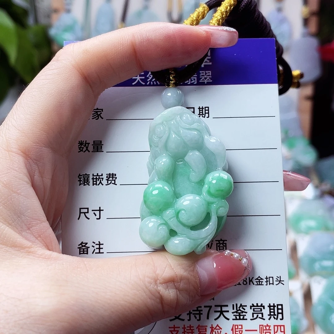 翡翠未镶嵌颈饰貔貅36