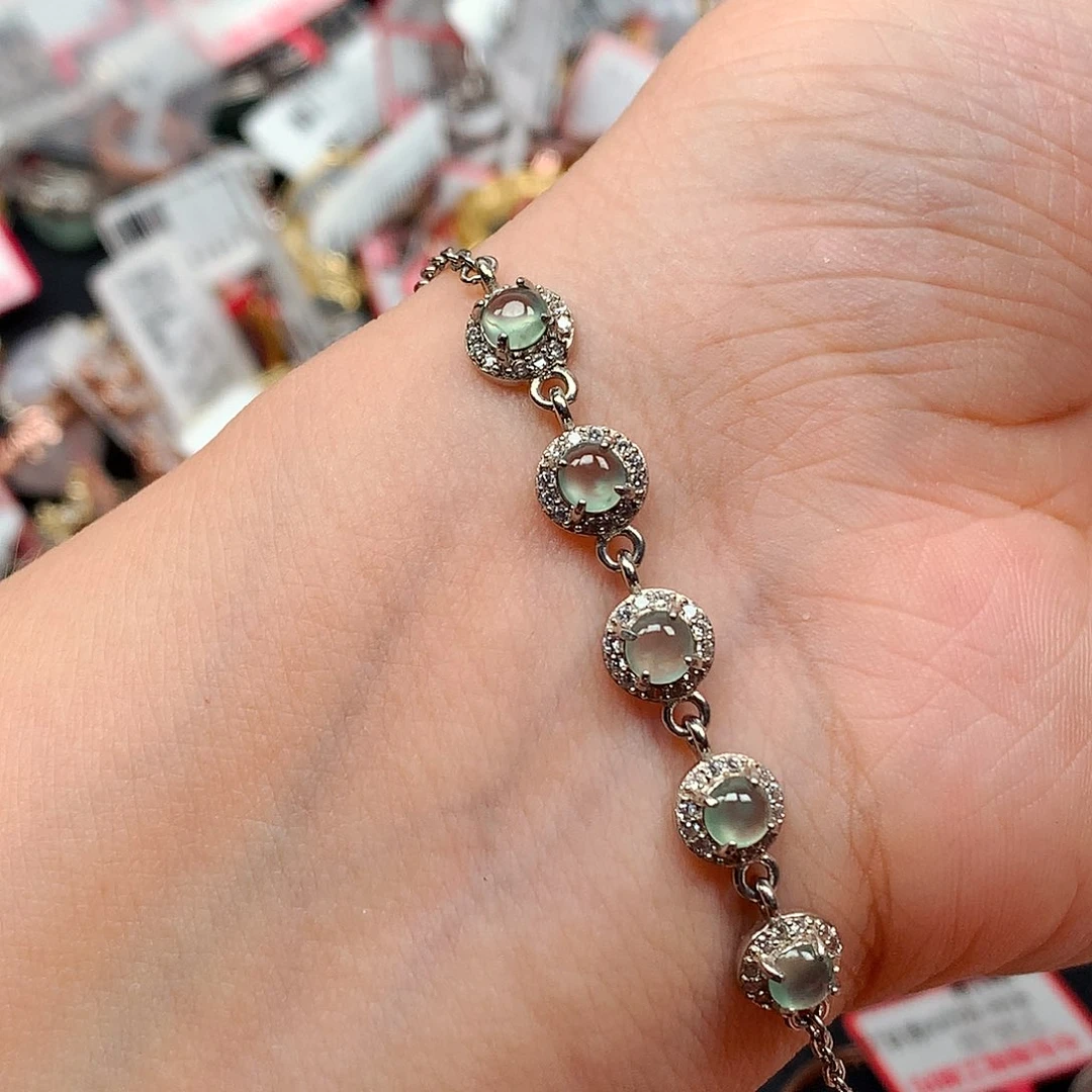 翡翠戒指银S925镶嵌