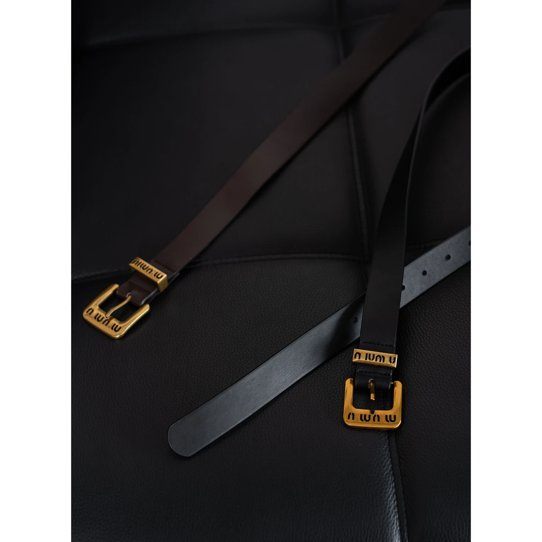 【百搭miu系腰带】西裤牛仔裤造型必备百搭时尚高级感超纤皮腰带