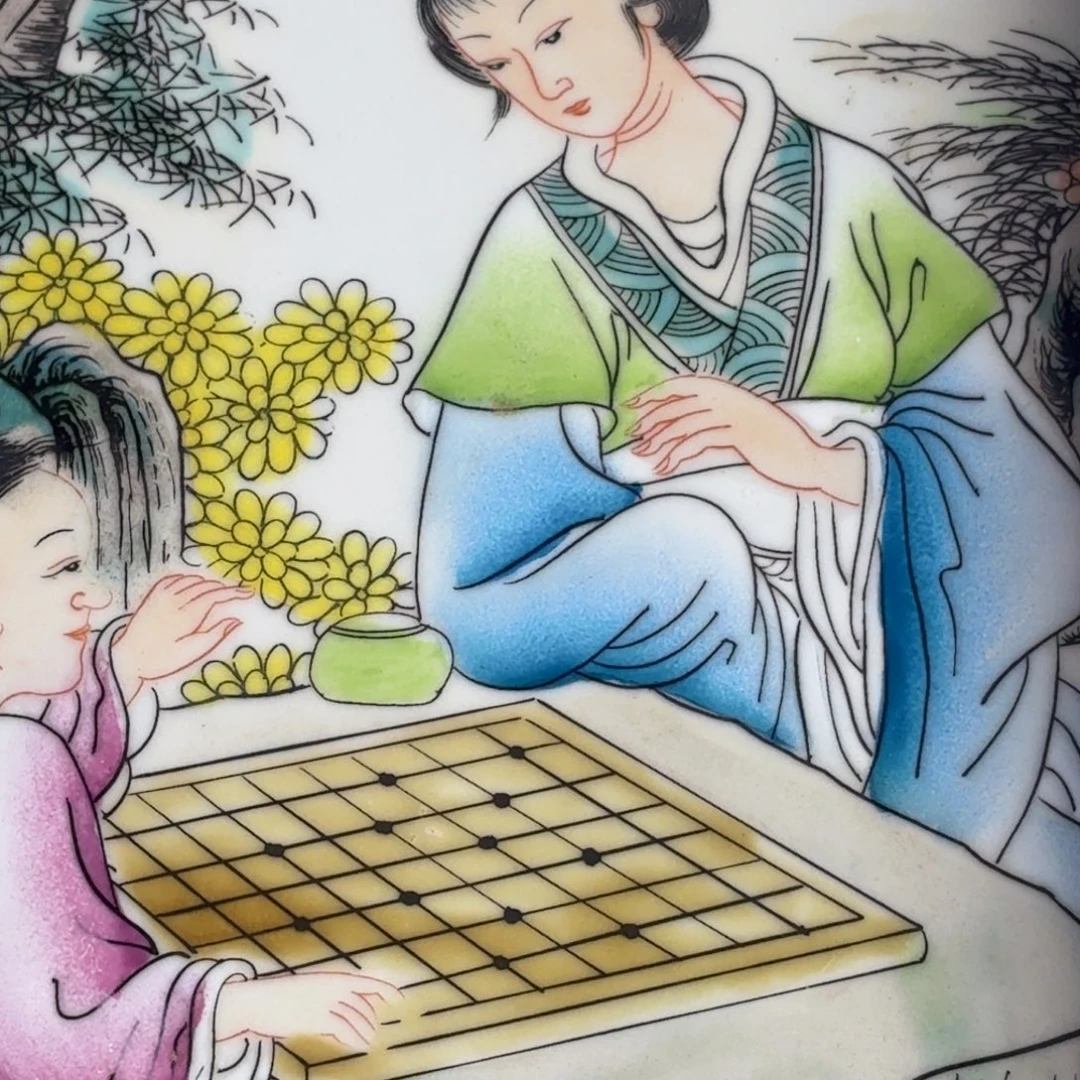 波***瓶粉彩人物故事陶瓷瓶