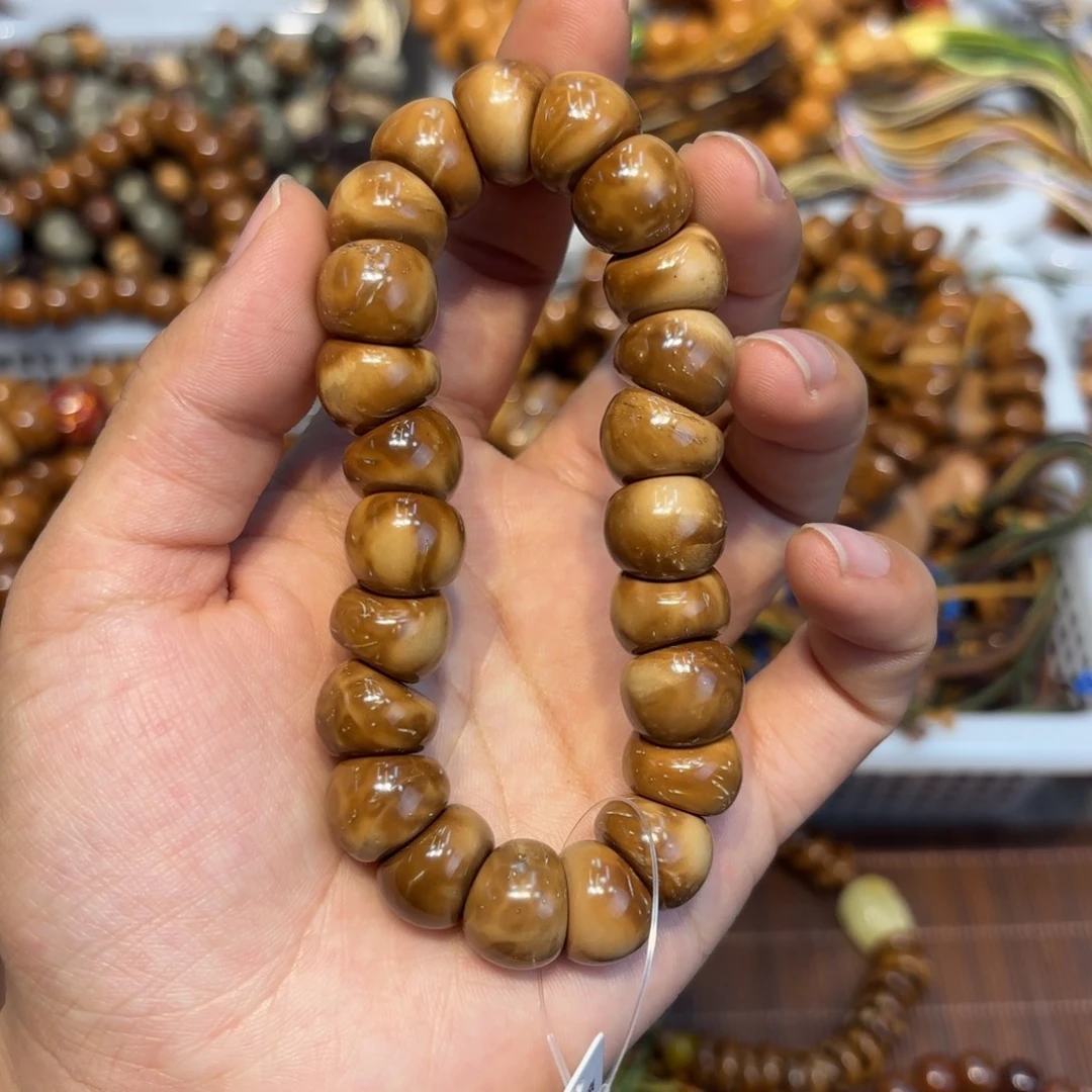 吊坠白玉菩提卡14 特级精挑妖花库克蒜瓣大肠