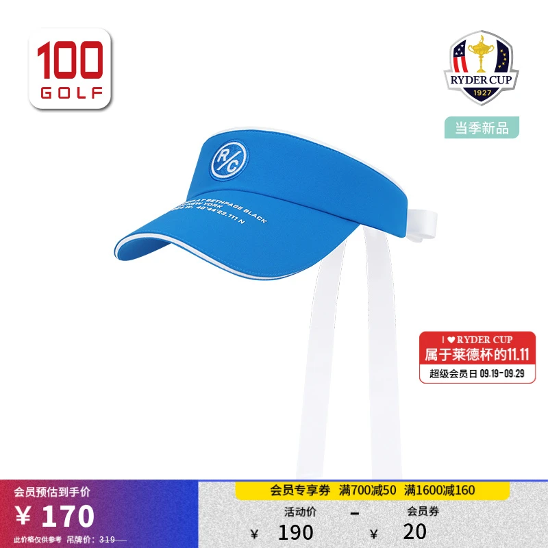 RYDER CUP莱德杯高尔夫球帽女25防晒透气遮阳帽无顶帽RF251BA004