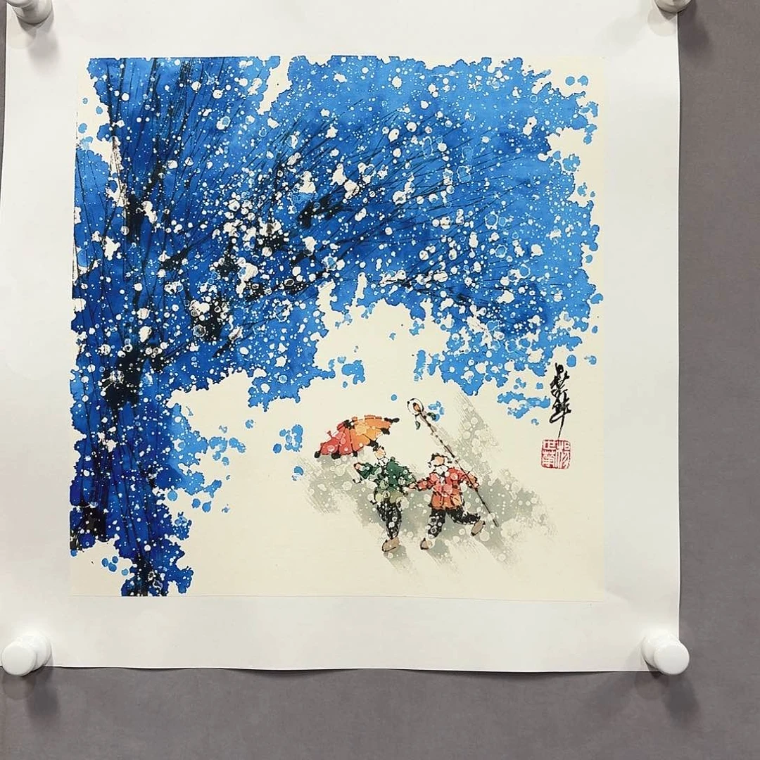 国画亲笔手绘放心去藏
