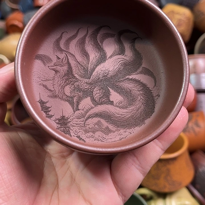 紫砂茶杯全手工紫砂主人杯