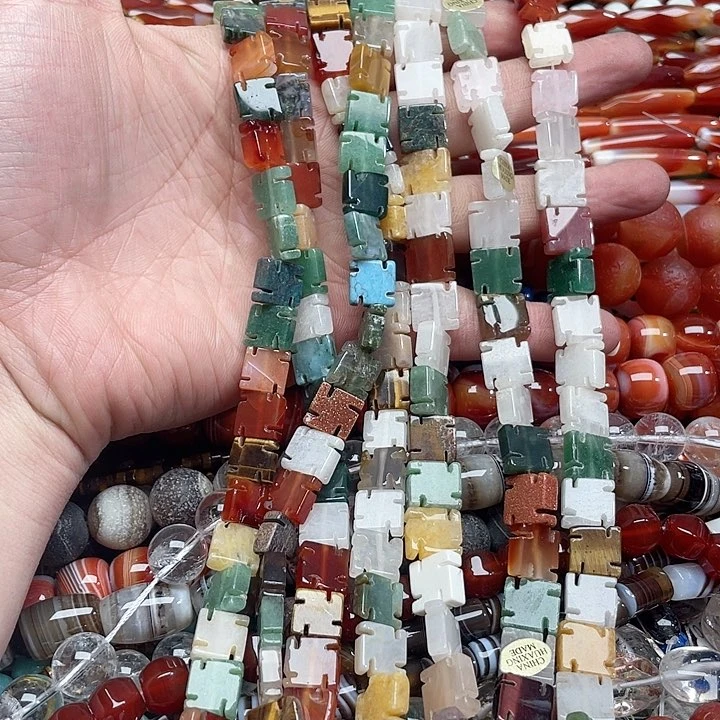 玛瑙/玉髓珠宝半成品未镶嵌一条12mm万字多宝