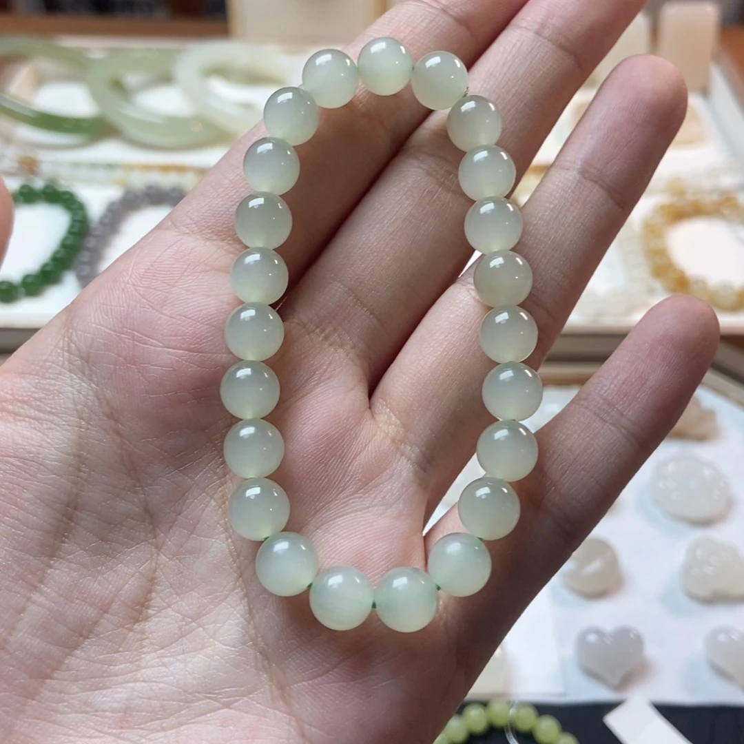 手链未镶嵌和田玉浅晴 带猫 清爽 夏天必备款