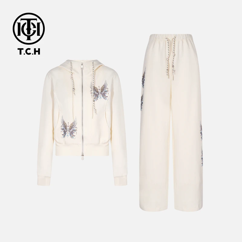 TCH烫钻工艺新时尚淑女百搭新潮流套装女T75C07E1030轻奢tch