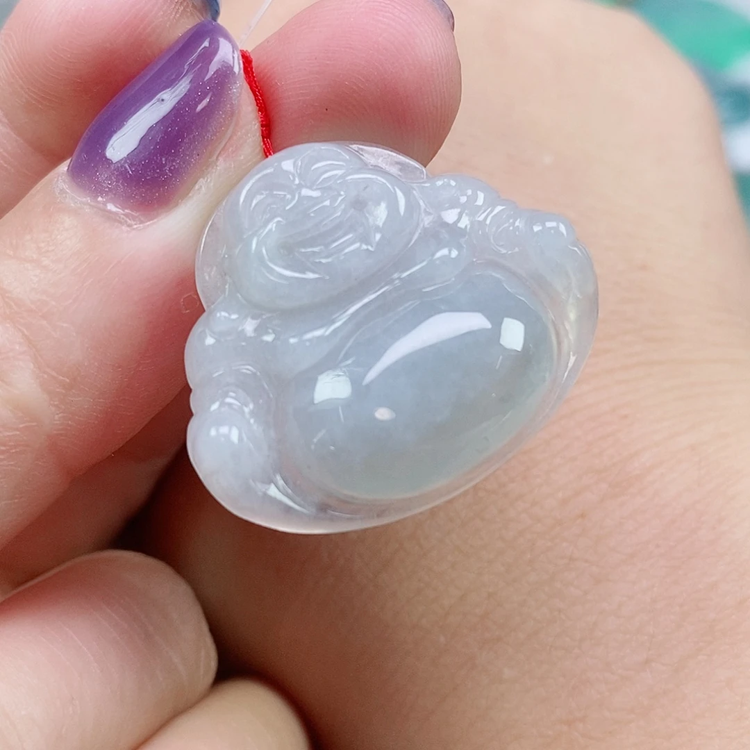 翡翠未镶嵌颈饰天然缅甸A货翡翠佛公