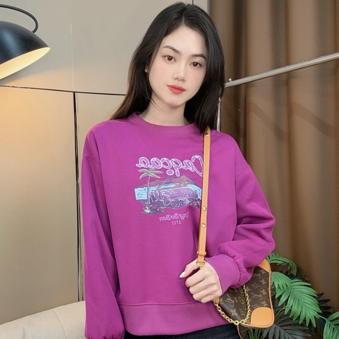 【姜姜推荐】华棉新款式春秋季韩版长款卫衣女显瘦休闲宽松百搭上衣