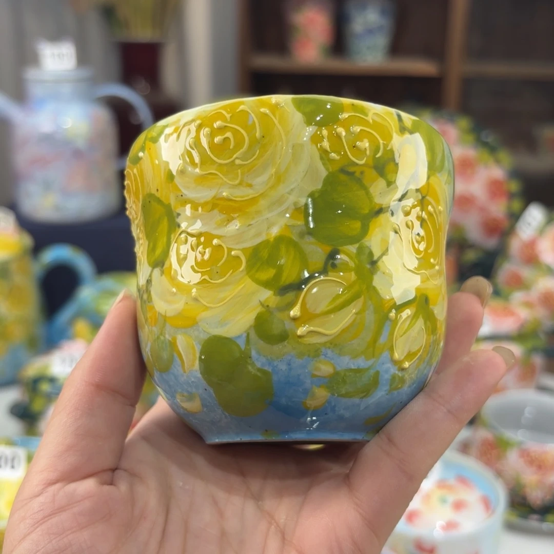 景德镇手绘高温釉下彩陶瓷茶具