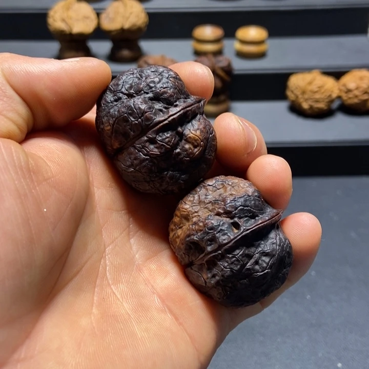 文玩核桃把件B虎头蟾39