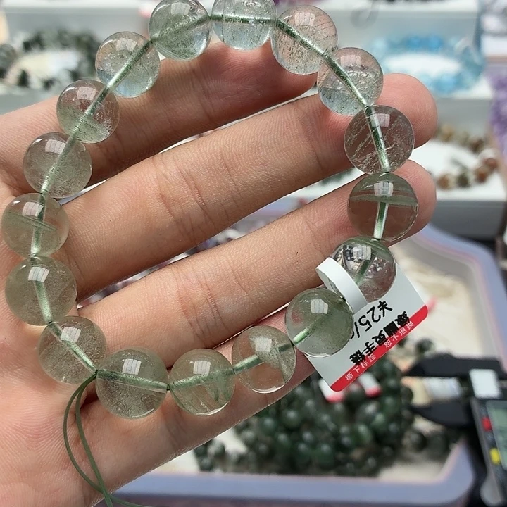 水晶手链未镶嵌H367绿幽灵12.5m