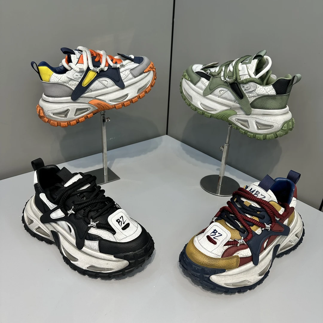 欧洲站潮牌新款男士运动时尚青春小众高端个性网红加厚潮流潮鞋