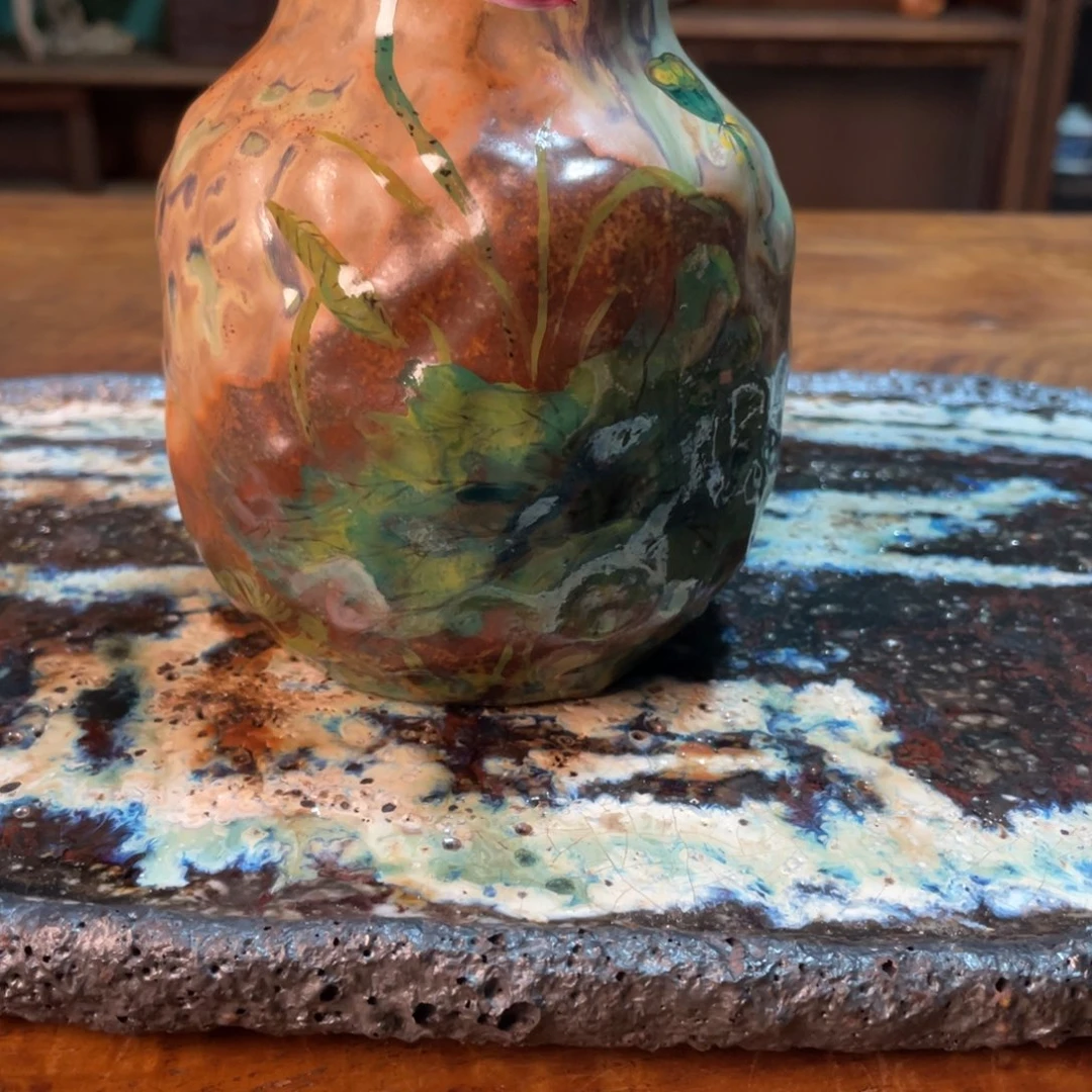 柴烧纯手工手绘陶瓷