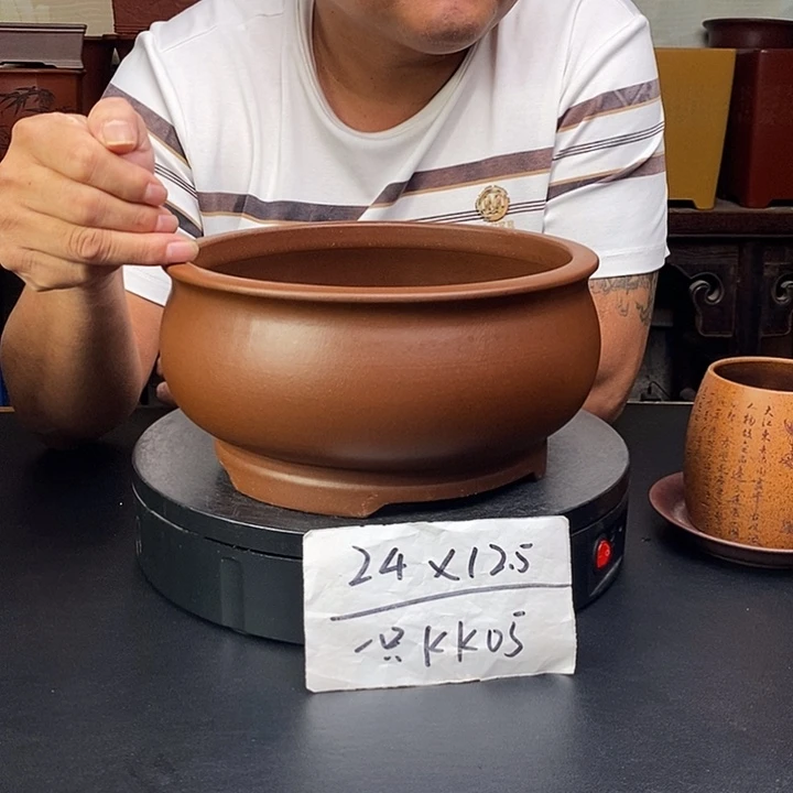 紫砂花盆货号一只KK005