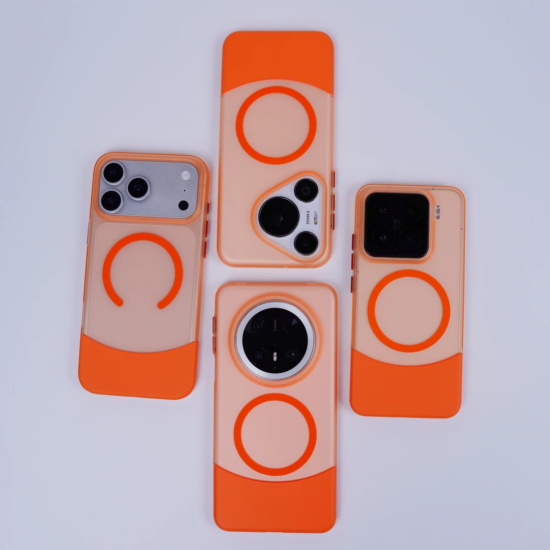 适用于小米17promax新款撞色拼接肤感17pro超薄手机壳15pro磁吸壳