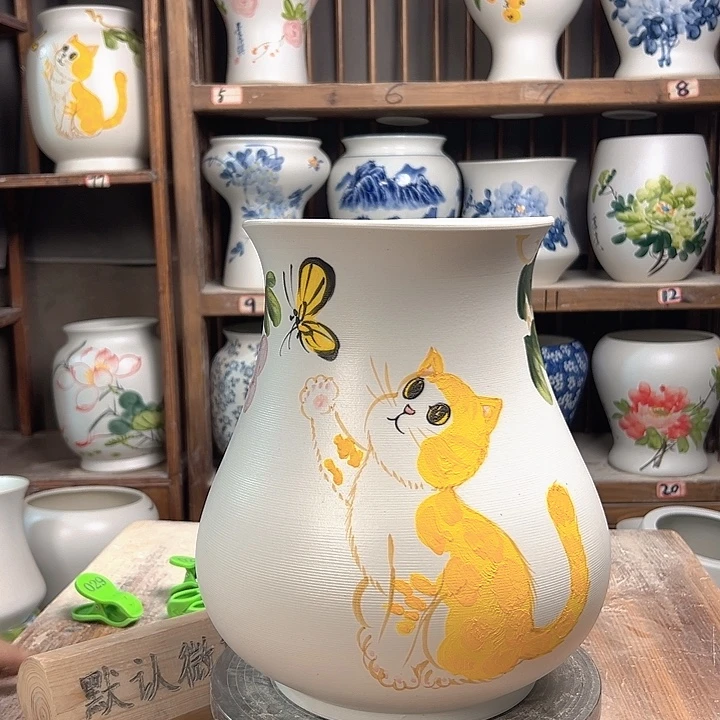 陶鱼尾高27猫新款陶瓷陶瓷