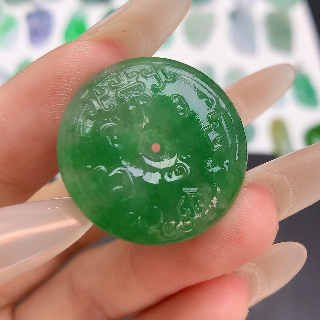 定制翡翠未镶嵌仿古扣