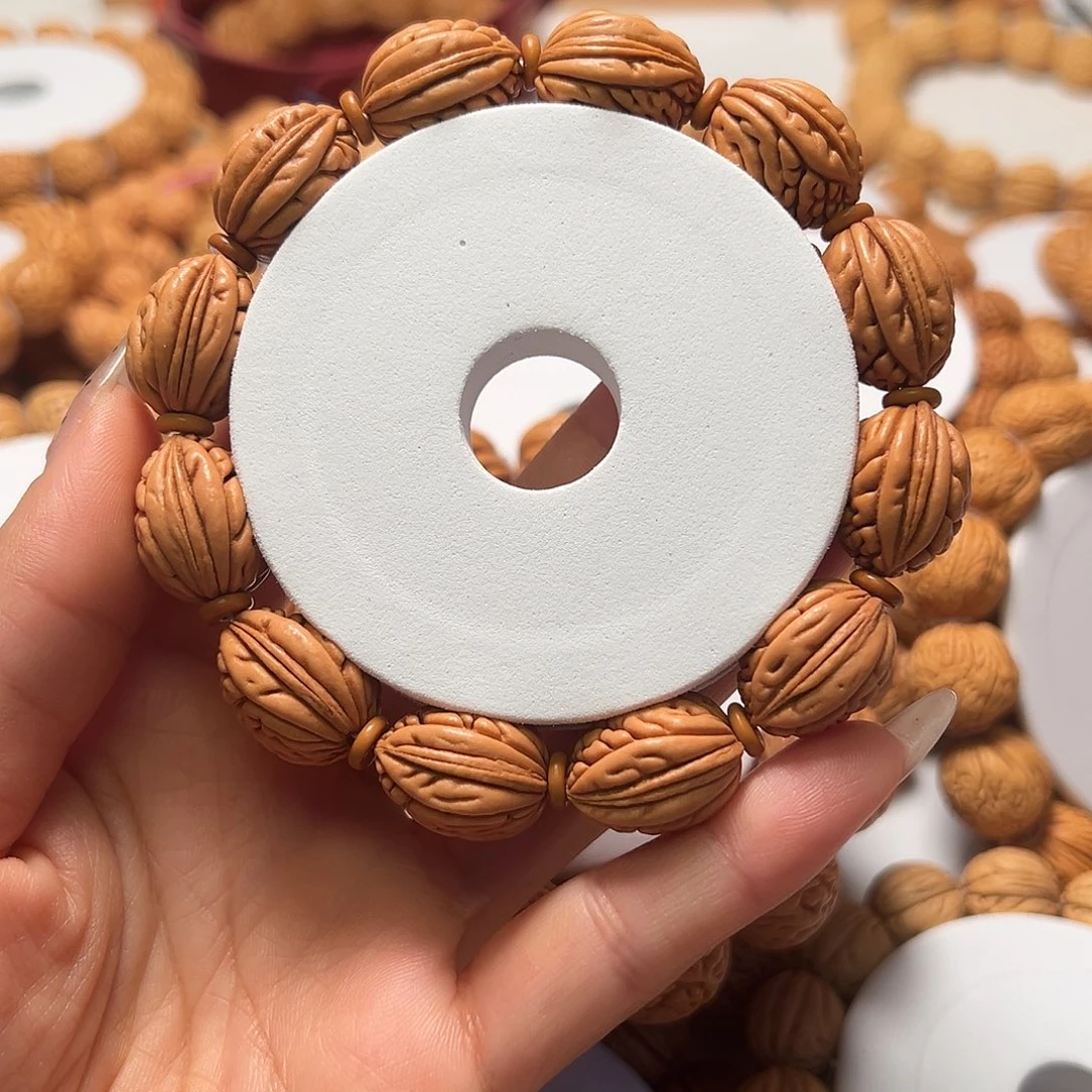 桃核吊坠虎纹龙脊钱袋子