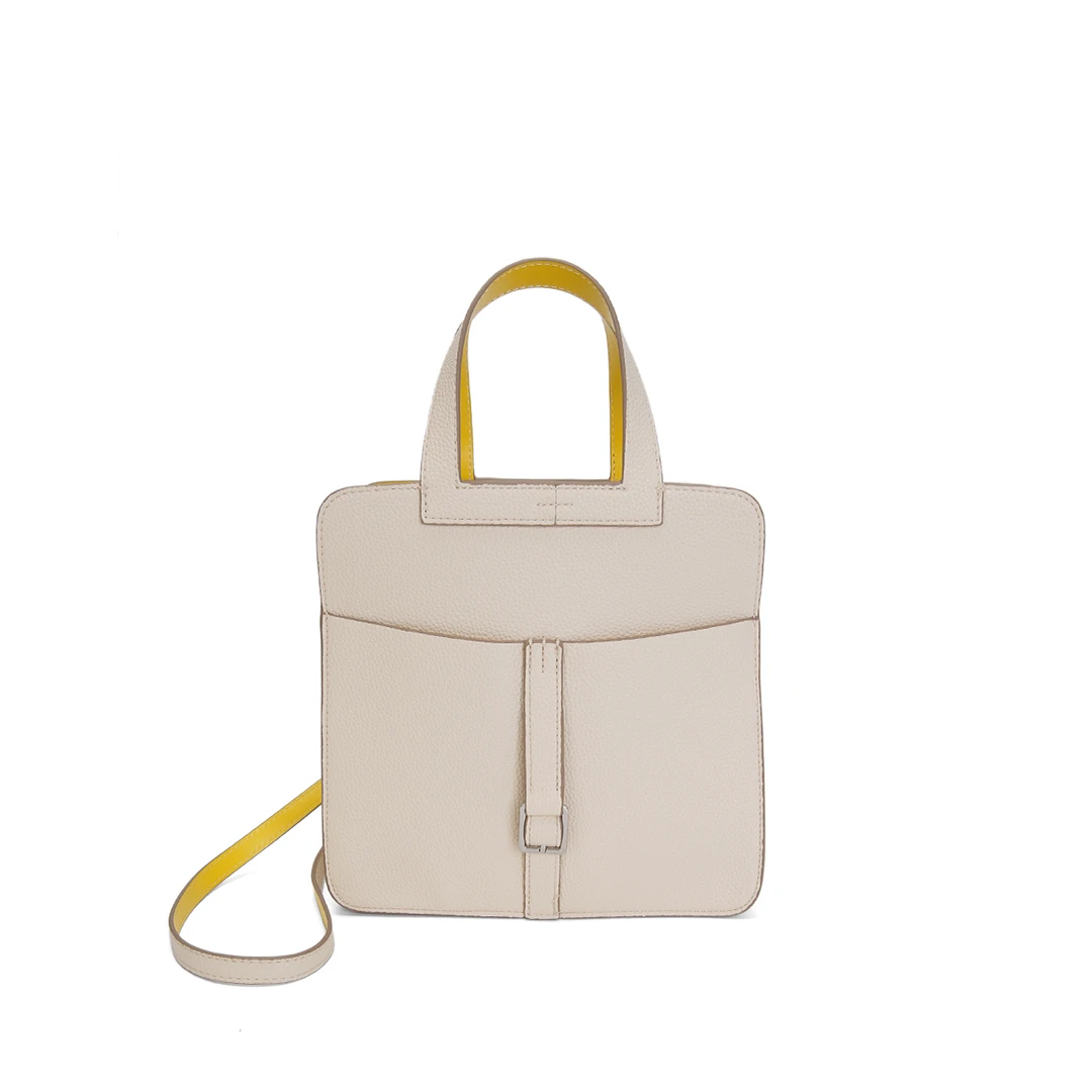 新款潮流时尚百搭简约手提单肩包c-225杏色