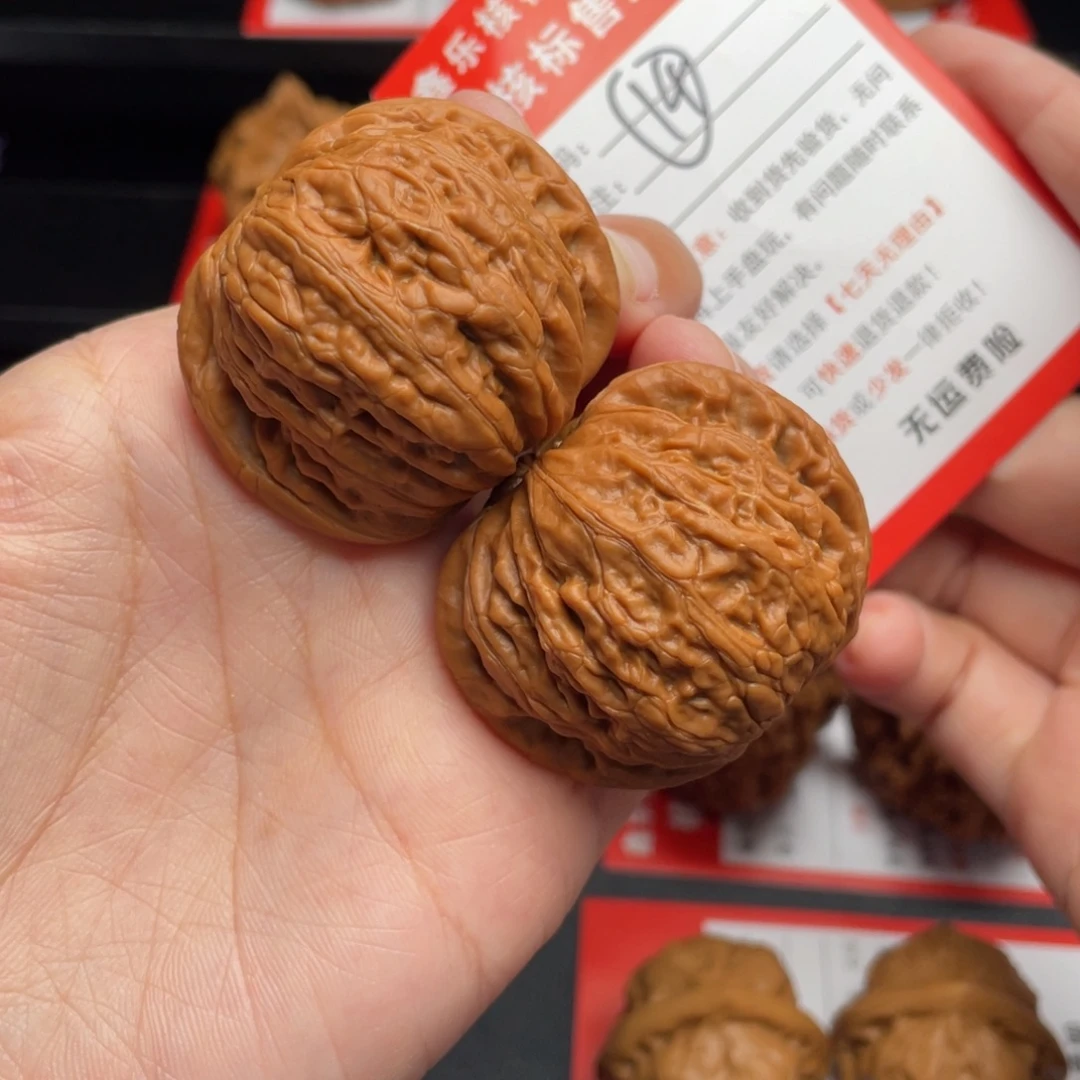 知***乐文玩核桃把件铁锤42克重40