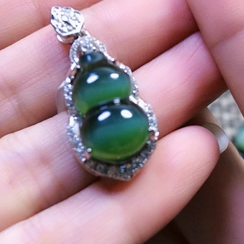 和田玉银S925镶嵌戒指