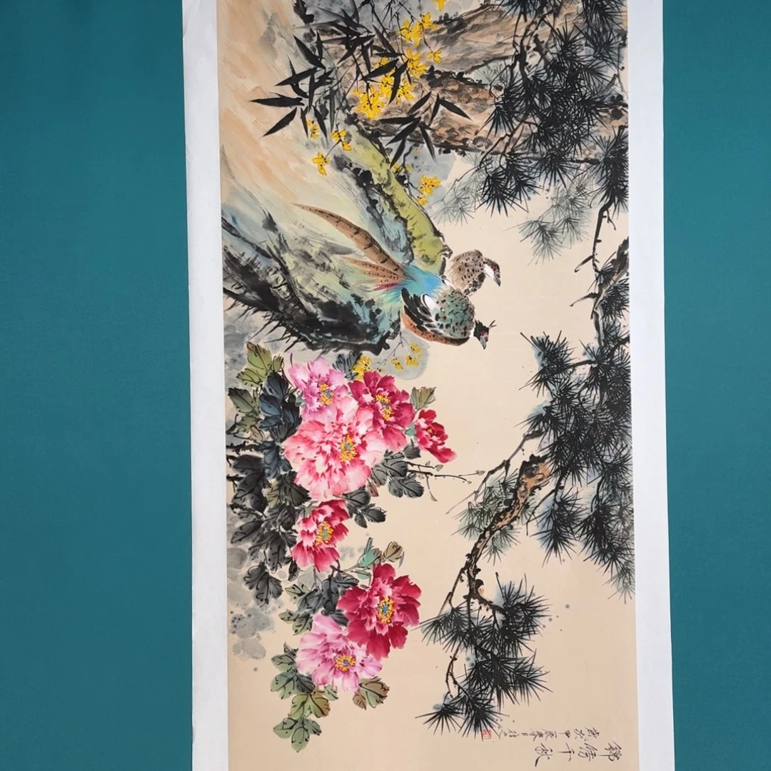 国画国画作品山水花鸟纯手绘